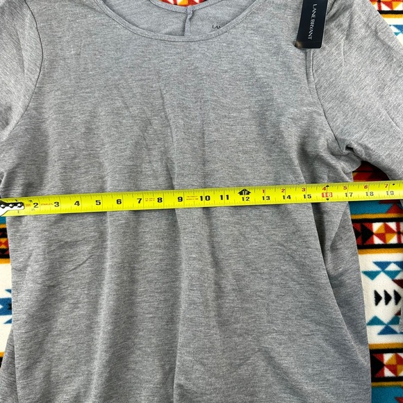 Lane Bryant Bell Sleeve Top Gray Criss‎ Cross Back Long Sleeve Size XL - Picture 3 of 5